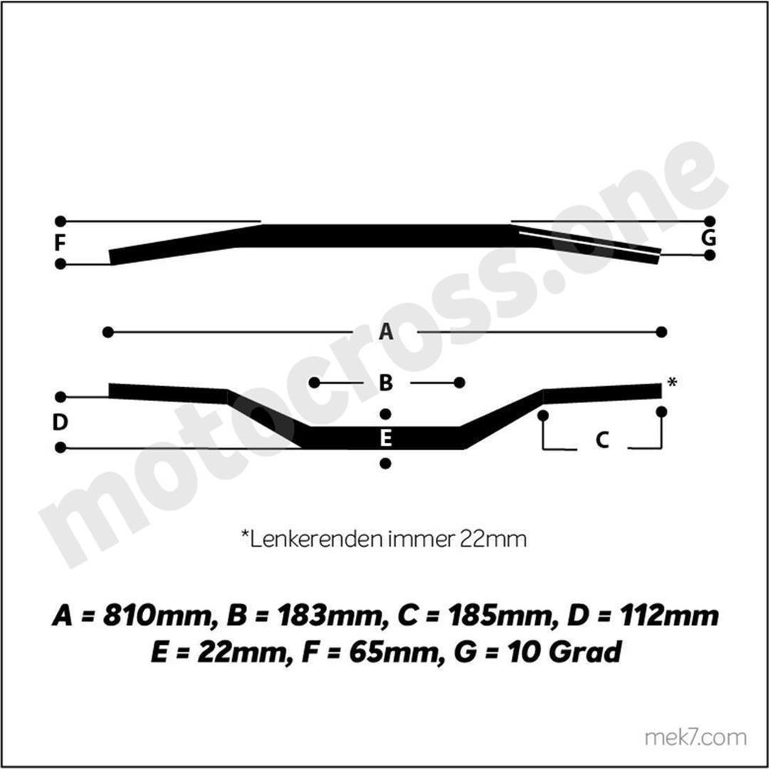 ZAP MX-Lenker 22mm blau ZAP Lenker 22mm ZAP-Technix-Shop