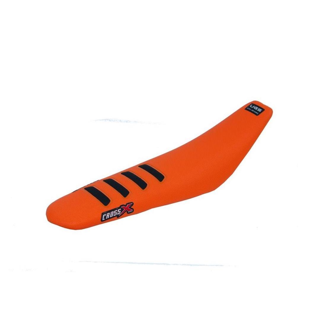 CrossX Sitzbezug UGS-WAVE SX(F) 19-22 EXC(F) 20-23 Orange Schwarz KTM Bezüge ZAP-Technix-Shop