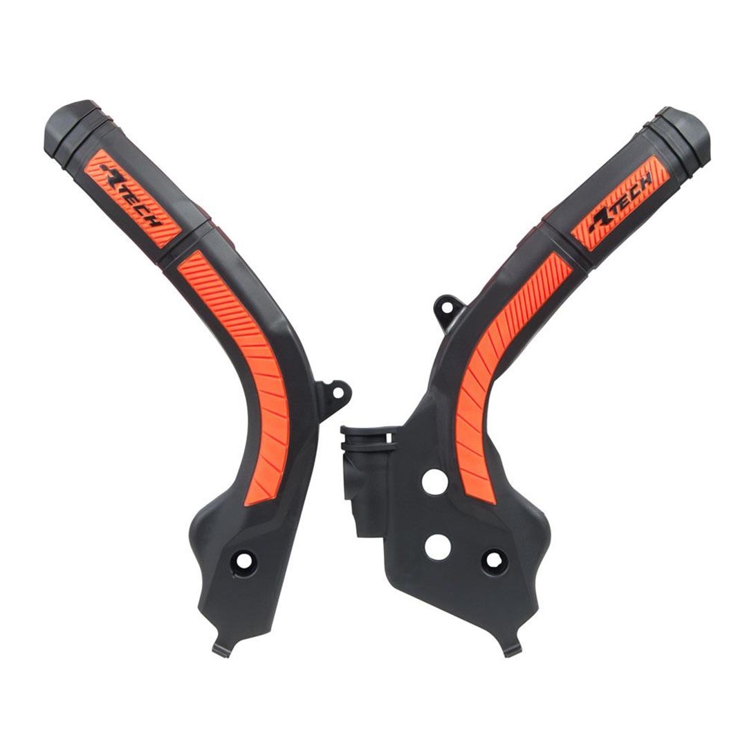 Rtech Grip Rahmenschützer für KTM SX/F 16-18, EXC 17-19 Schwarz Orange RTech KTM Rahmenschützer ZAP-Technix-Shop