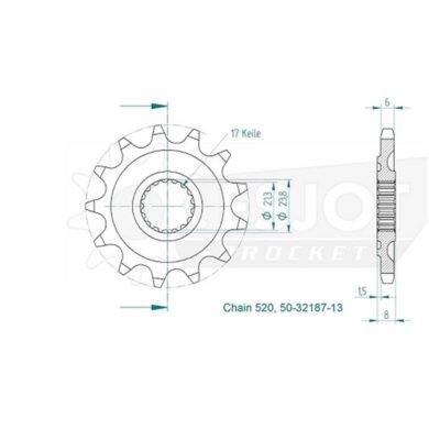 Motorritzel Honda CRF 250 18-21 13Zähne Honda Motorritzel ZAP-Technix-Shop