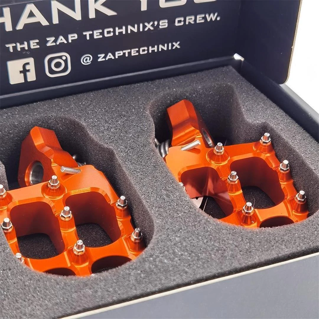 ZAP E-Peg Fußraste für KTM SX/F 16-22, EXC 17-23 Orange Husqvarna Fußrasten ZAP-Technix-Shop