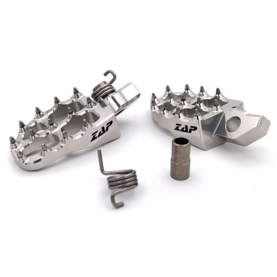 ZAP E-Peg Fußraste für KTM SX/F 16-22, EXC 17-23, Husqvarna TC/FC 16-22, TE/FE 17-23, GasGas MC/EC 2021- Silber Husqvarna Fußrasten ZAP-Technix-Shop