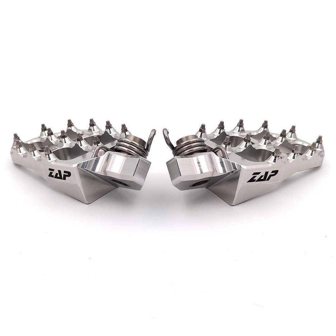 ZAP E-Peg Fußraste für KTM SX/F 16-22, EXC 17-23, Husqvarna TC/FC 16-22, TE/FE 17-23, GasGas MC/EC 2021- Silber Husqvarna Fußrasten ZAP-Technix-Shop