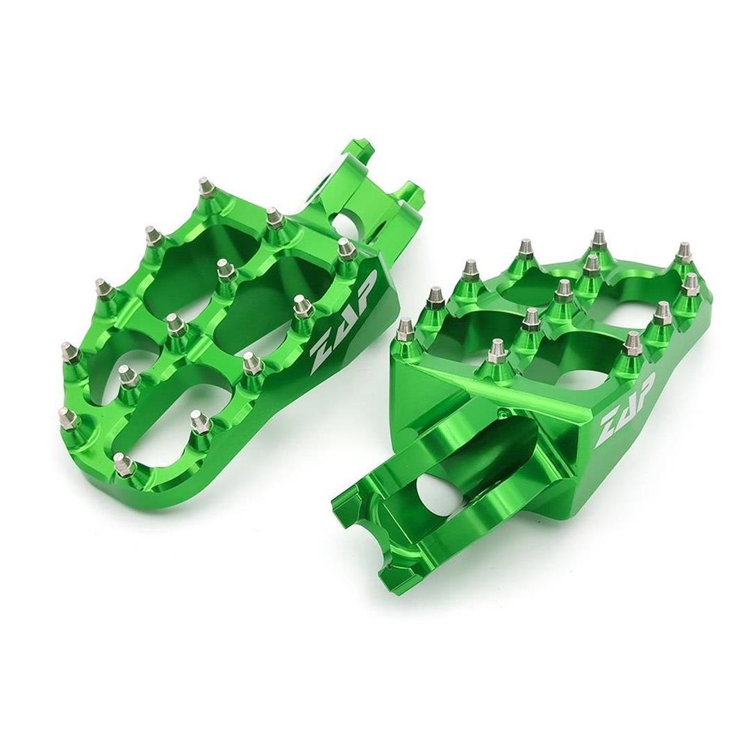ZAP E-Peg Fußraste KXF 250 06- / 450 07- grün Kawasaki Fußrasten ZAP-Technix-Shop