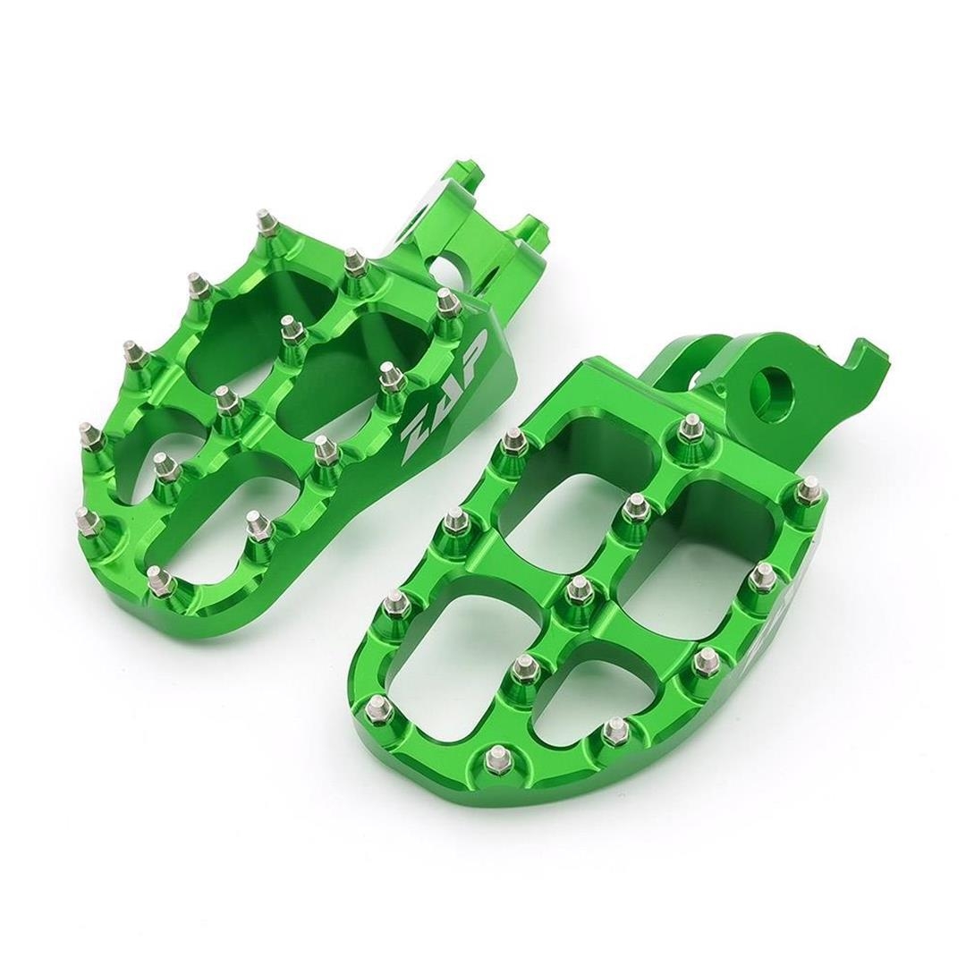 ZAP E-Peg Fußraste KXF 250 06- / 450 07- grün Kawasaki Fußrasten ZAP-Technix-Shop