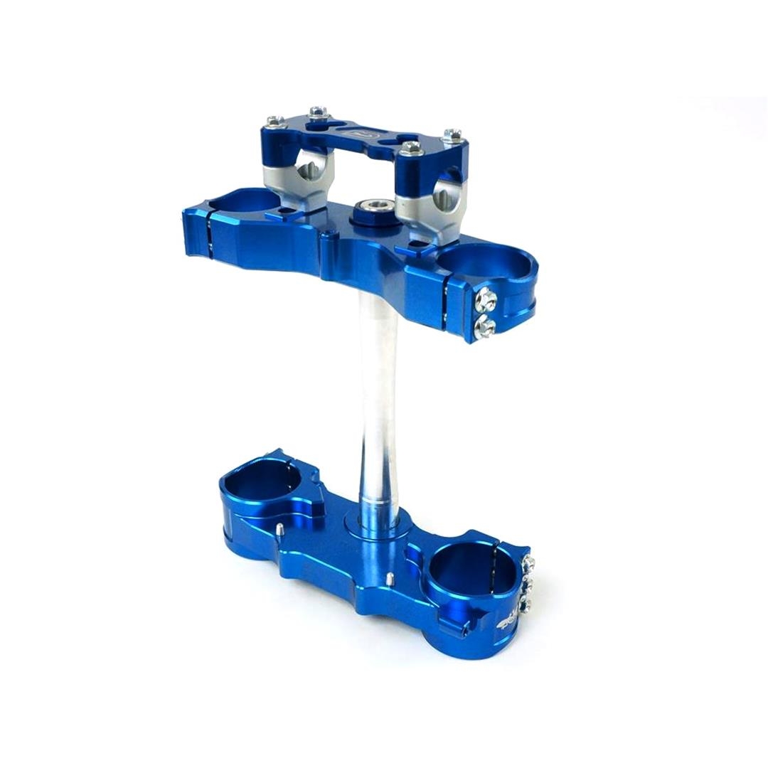 GECO 2D Gabelbrücke SHERCO SE-SEF 250-450 12- 22mm Versatz, blau, inkl. Anbaukit Sherco Gabelbrücken ZAP-Technix-Shop