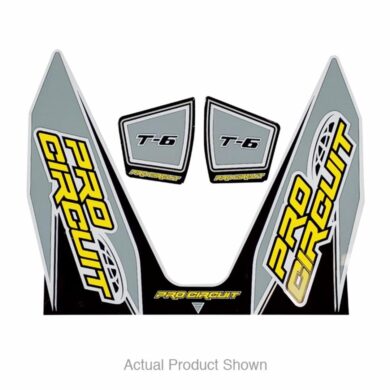 Pro Circuit Auspuffsticker T-6 Grau 4T Schalldämpfer Teile ZAP-Technix-Shop