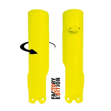 Rtech Factory Gabelprotektor für KTM SX/F 23- EXC 24-, Husqvarna TC/FC 24-, TE/FE 24- Neon Gelb RTech KTM Gabelschützer Rtech ZAP-Technix-Shop