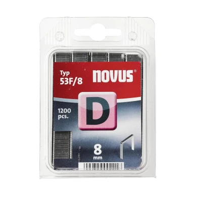 Novus Flachdrahtklammern 8 mm, 1200 Tacker-Klammern vom Typ 53 F/8 Beta Sitzbankschaum ZAP-Technix-Shop