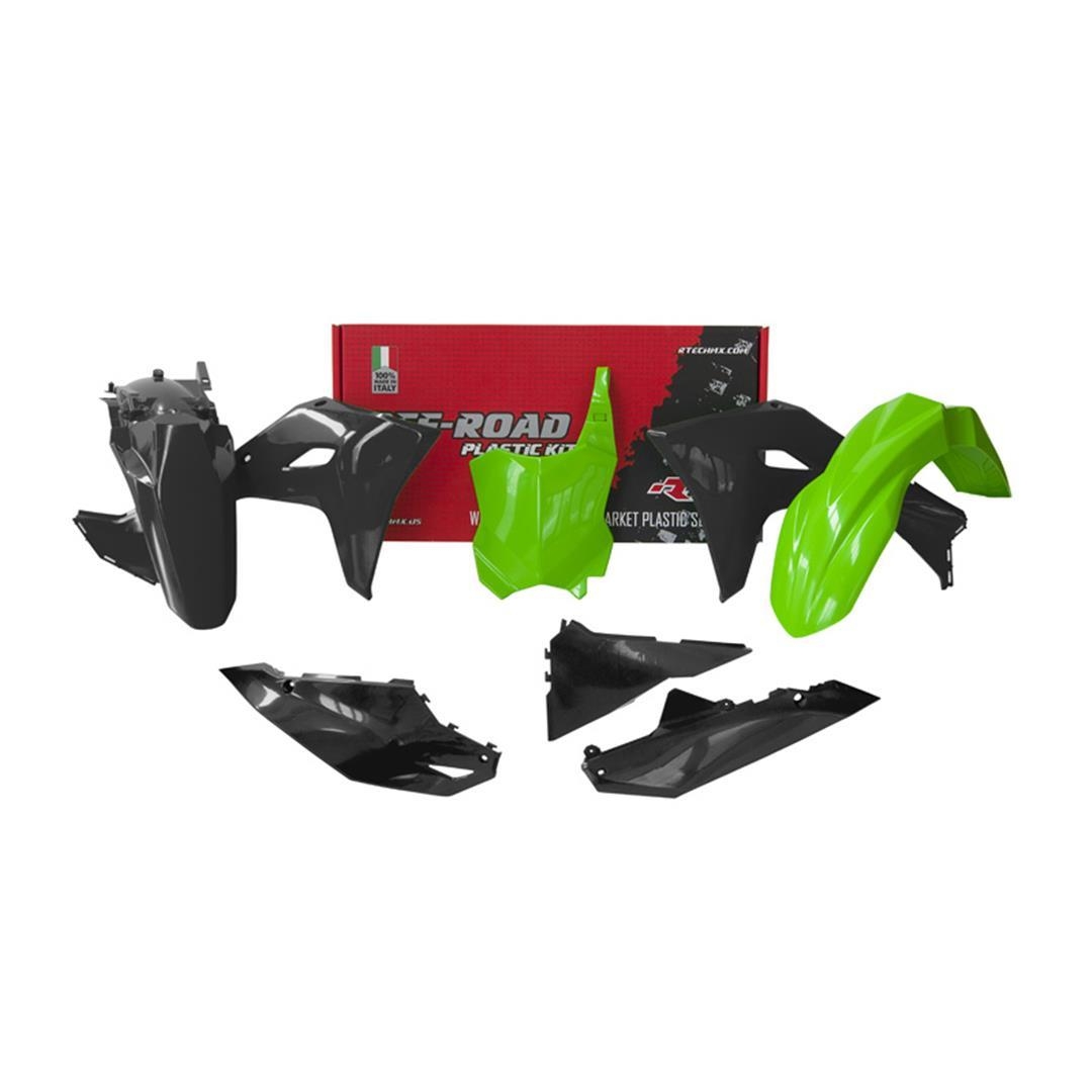 Rtech Plastikkit für Kawasaki KX 450 24-, 250 25- Schwarz/Grün US style 5 tlg. Zulauf ZAP-Technix-Shop