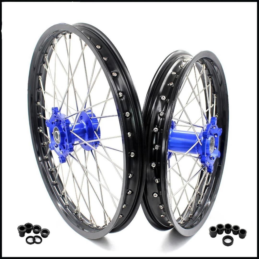 KKE Radsatz für Yamaha YZ 125/250 99-, 250F/450F 03-. WR 450F 19-, 250F 20- 21×1.60/18×2.15 Blau Yamaha Räder ZAP-Technix-Shop