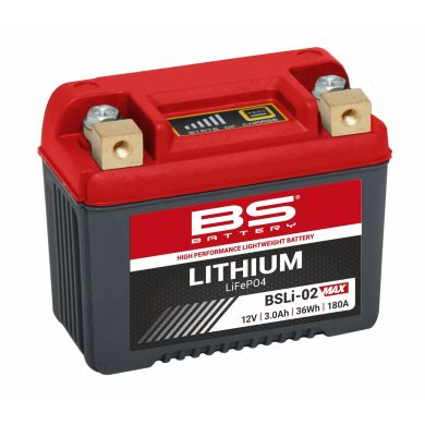 Lithium Batteiey BSLI BSLi-02 MAX 12V 3Ah (36Wh) 180A u.a. für KTM, HSQ,GasGas Enduro Modelle Batterien ZAP-Technix-Shop