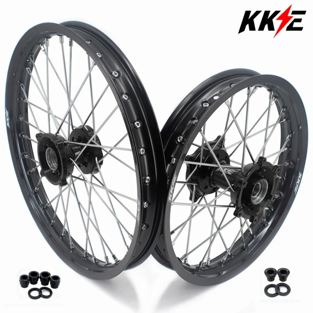 KKE Radsatz für KTM SX 85 21-24, HSQ TC 85 21-24, GG MC 85 21-24 19×1.60/16×1.85 Schwarz KTM Räder ZAP-Technix-Shop