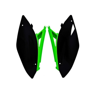 Seitenteile KXF 250 09-12 / 450 09-11 schwarz/grün Kawasaki Seitenteile ZAP-Technix-Shop