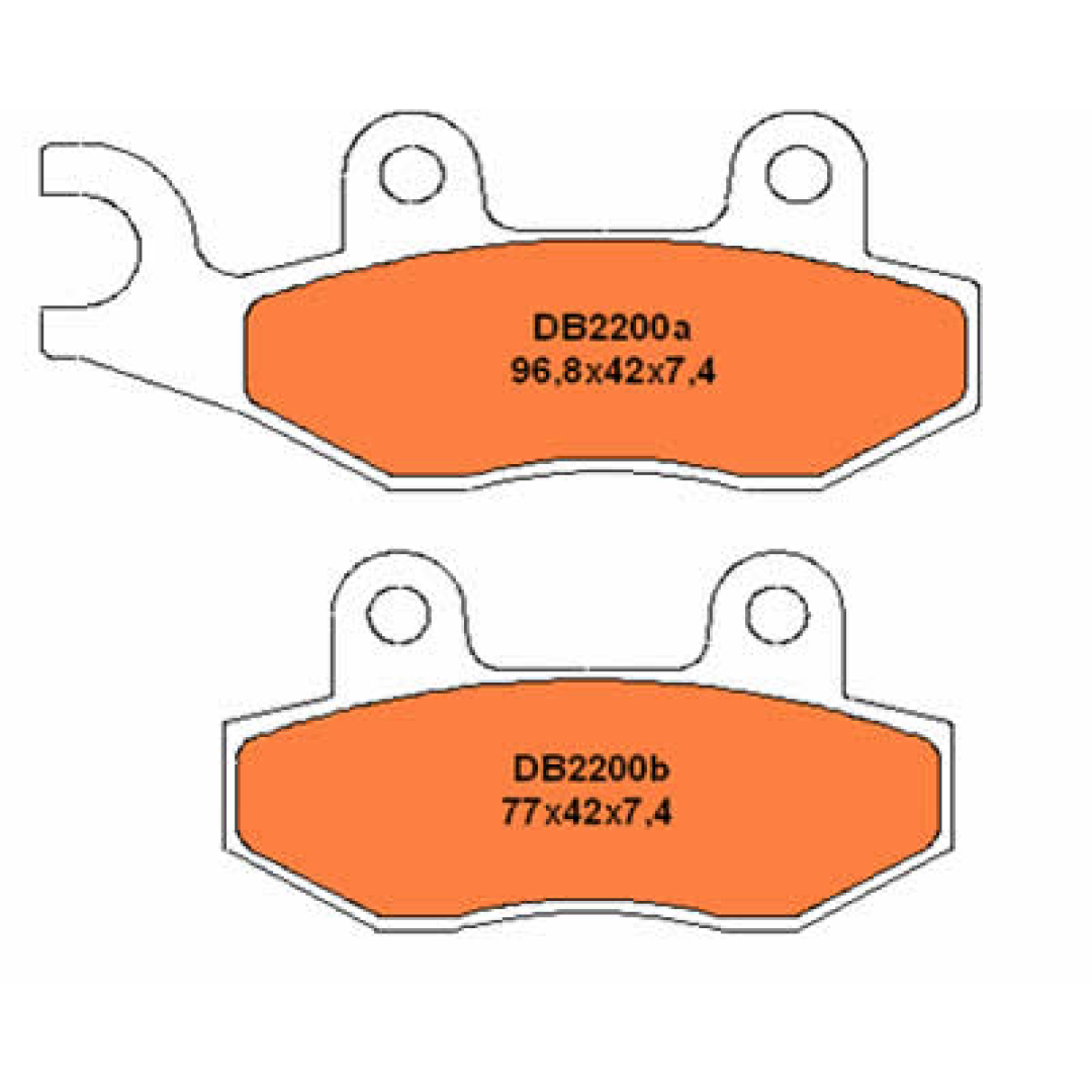 Bremsbeläge vorne Quad (ATV) Kawasaki 300KLF 89-06 Suzuki 500LT / Yamaha 450YFZ 04-05 links vorn Bremsbeläge ZAP-Technix-Shop