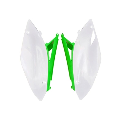 Seitenteile KXF 250 09-12 / 450 09-11 weiß/grün Kawasaki Seitenteile ZAP-Technix-Shop