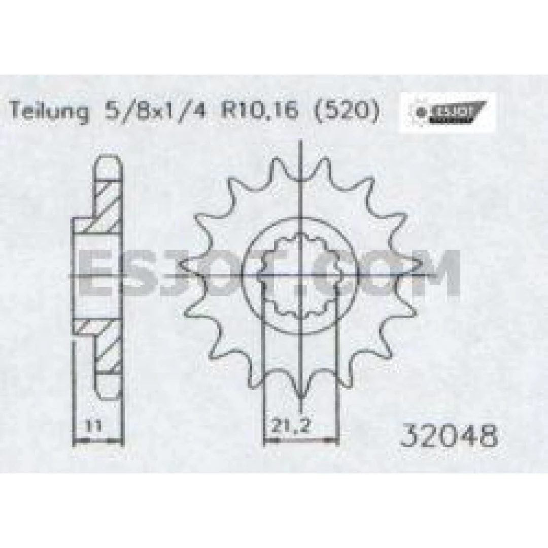 Motorritzel ( D ) Husky TE, TC 4T 14Zähne KTM / HSQ Motorritzel ZAP-Technix-Shop