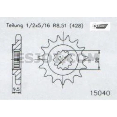 Motorritzel für KTM SX 85 03-, Husqvarna TC 85 14-, GasGas MC 85 21- 14 Zähne KTM / HSQ Motorritzel ZAP-Technix-Shop