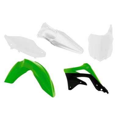 Plastikkit Kawasaki KXF 450 13-15  Grün/Schwarz/Weiß 5 tlg. Kawasaki Plastik-Kits ZAP-Technix-Shop