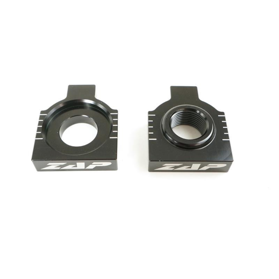 ZAP Achsenblöcke für KTM EXC 98-, SX(F) 98-12, HSQ 2014-, 20mm schwarz Achsblöcke ZAP-Technix-Shop