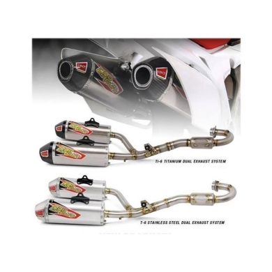 Pro Circuit T-6  Stainless Steel Dual System Honda CRF 250 14-15 SS/AL Honda 4T Komplett Anlage ZAP-Technix-Shop