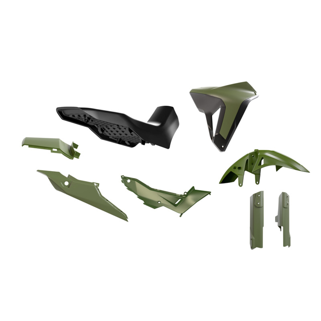 Rtech T-ALP REVOLUTION PlastikKit Für Honda Transalp 750 2023- Navy Grün Zulauf ZAP-Technix-Shop